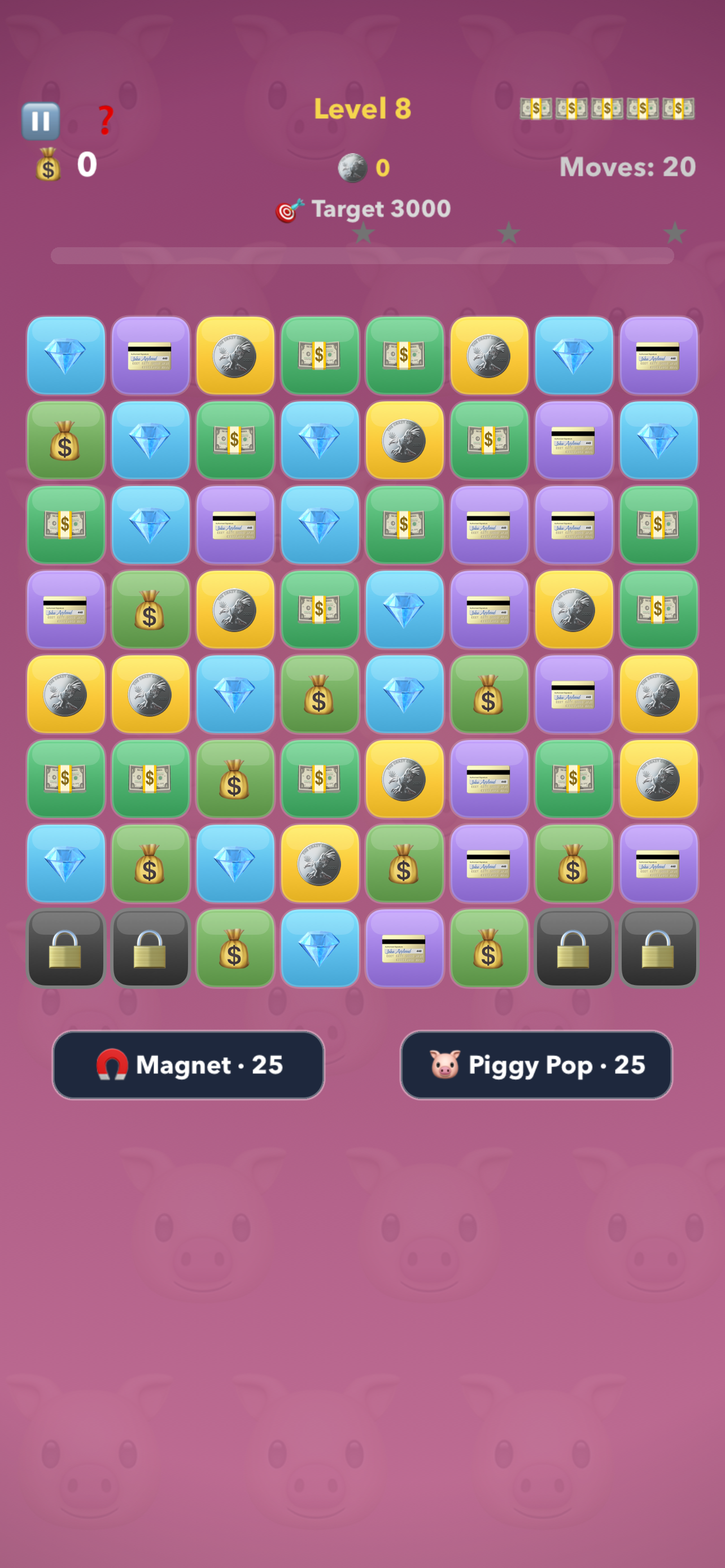 Bank Blast iOS match-3 game screenshot