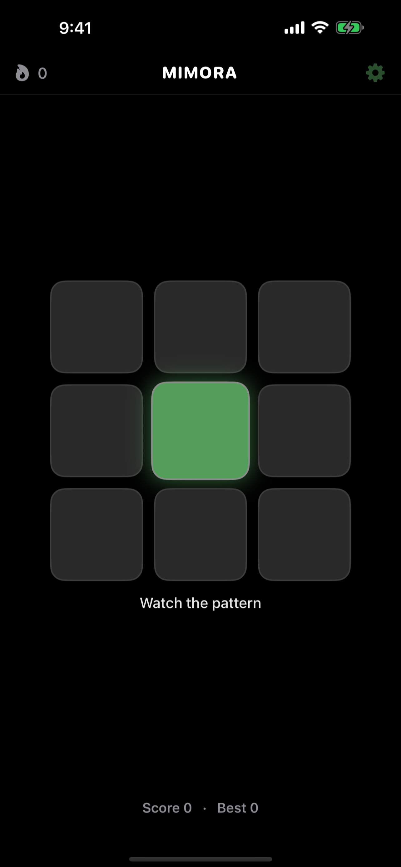 Mimora iOS memory game screenshot